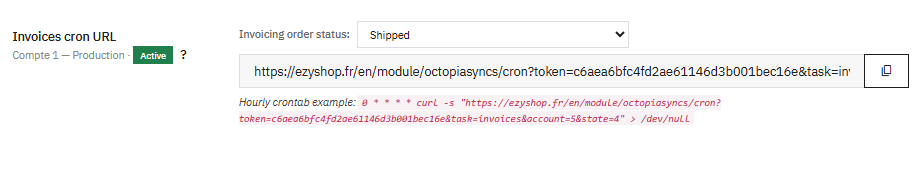 Invoices cron URL