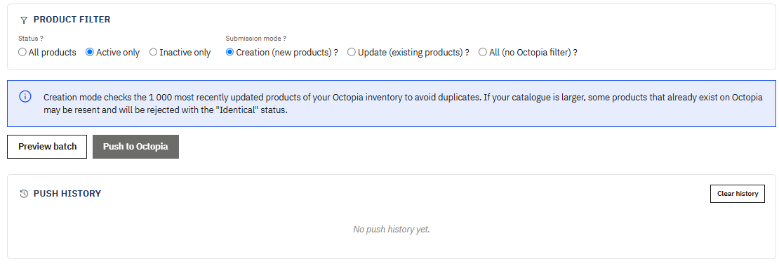 Product filter
